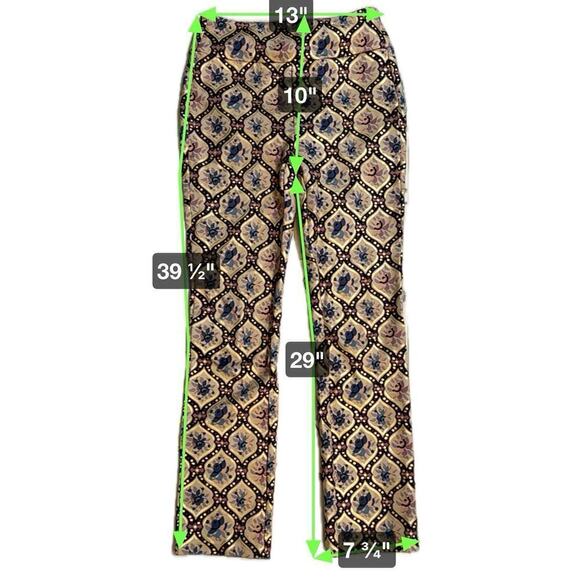 Soft Surroundings Moroccan Print Metallic Gold Accent Ponte Pants NEW Size XS - Picture 8 of 8
